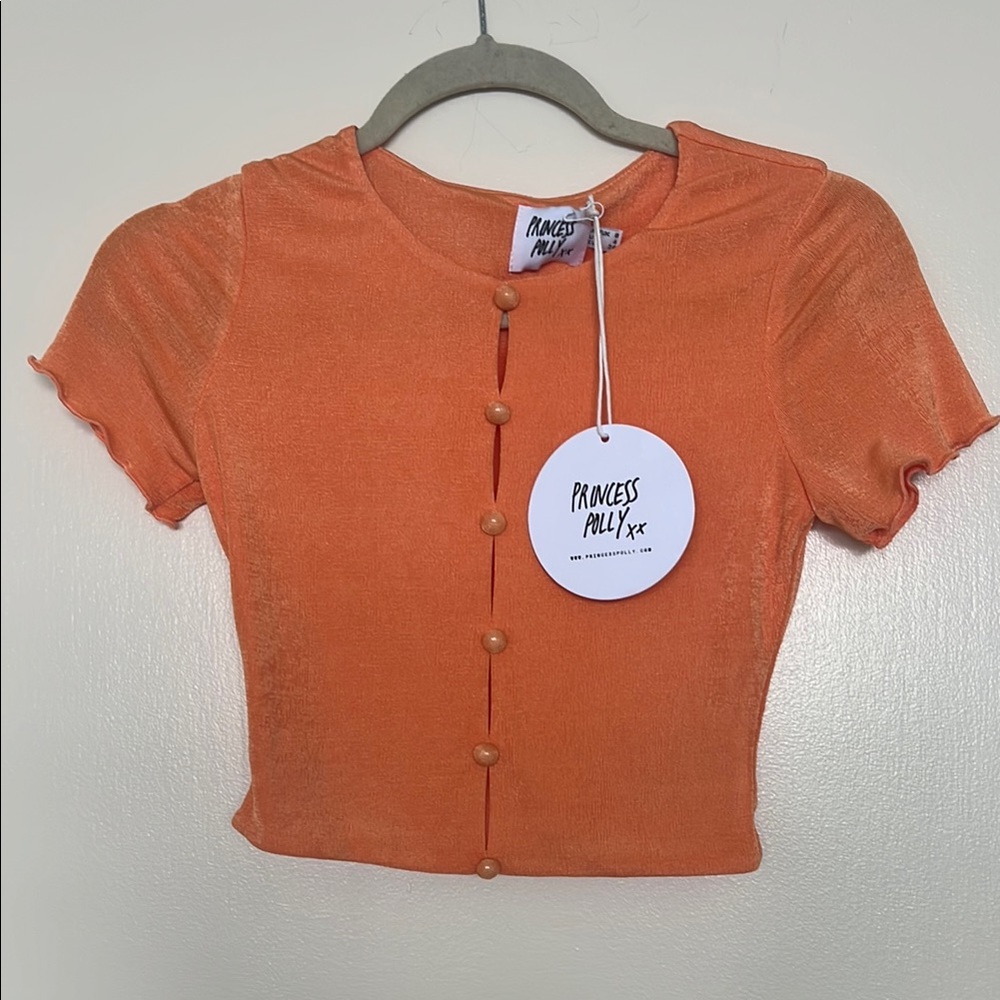 Princess Polly Orange Crop Top